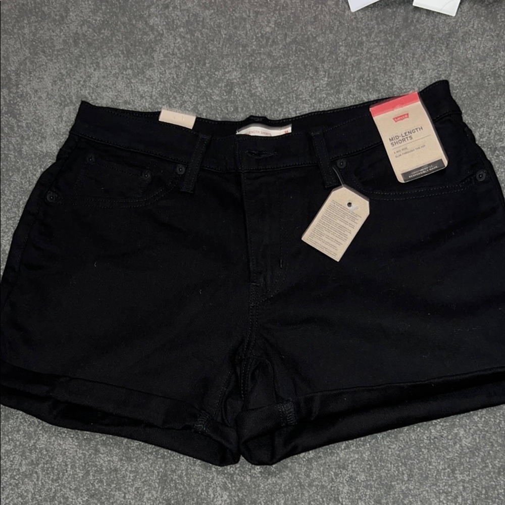 Levi's Black Jean Shorts Casual Style